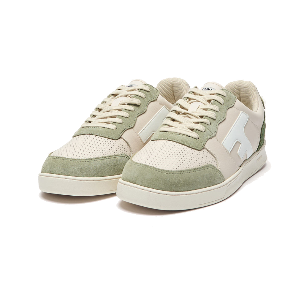 lacets beiges pour baskets FAGUO HAZEL écru et kaki clair