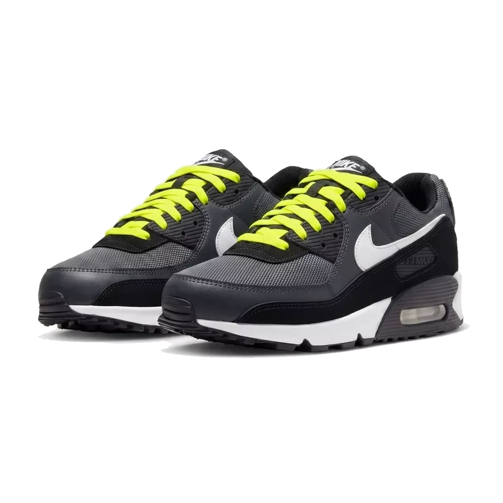 Lacets plats et larges 125 cm jaune fluo pour Nike Air Max 90