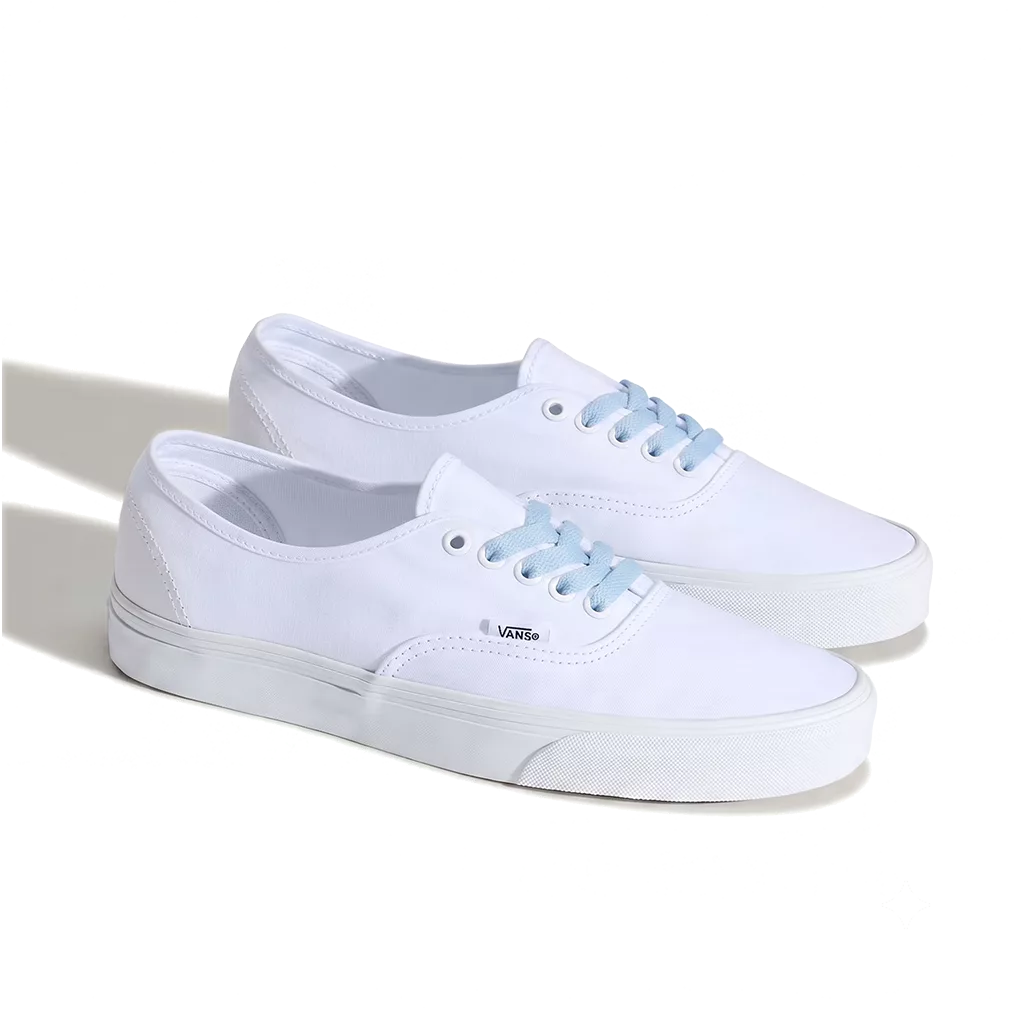 Lacets plats et larges 90 cm bleu ciel pour Vans Authentic