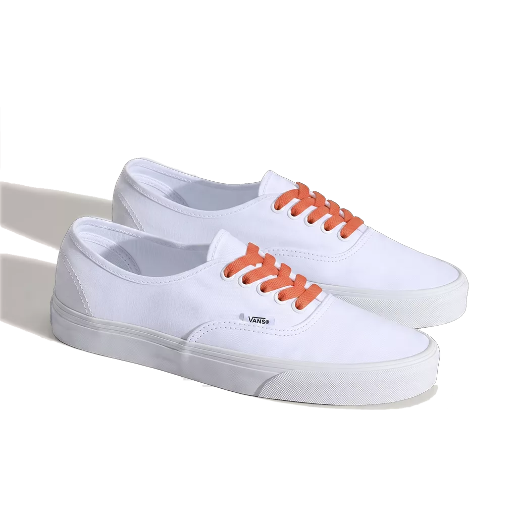 Lacets plats et larges 90 cm orange soucis pour Vans Authentic