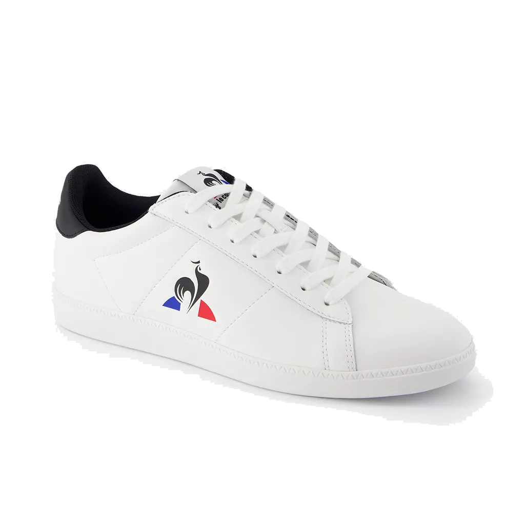 Lacets plats et larges 125 cm blanc neige pour Le Coq Sportif Courtset
