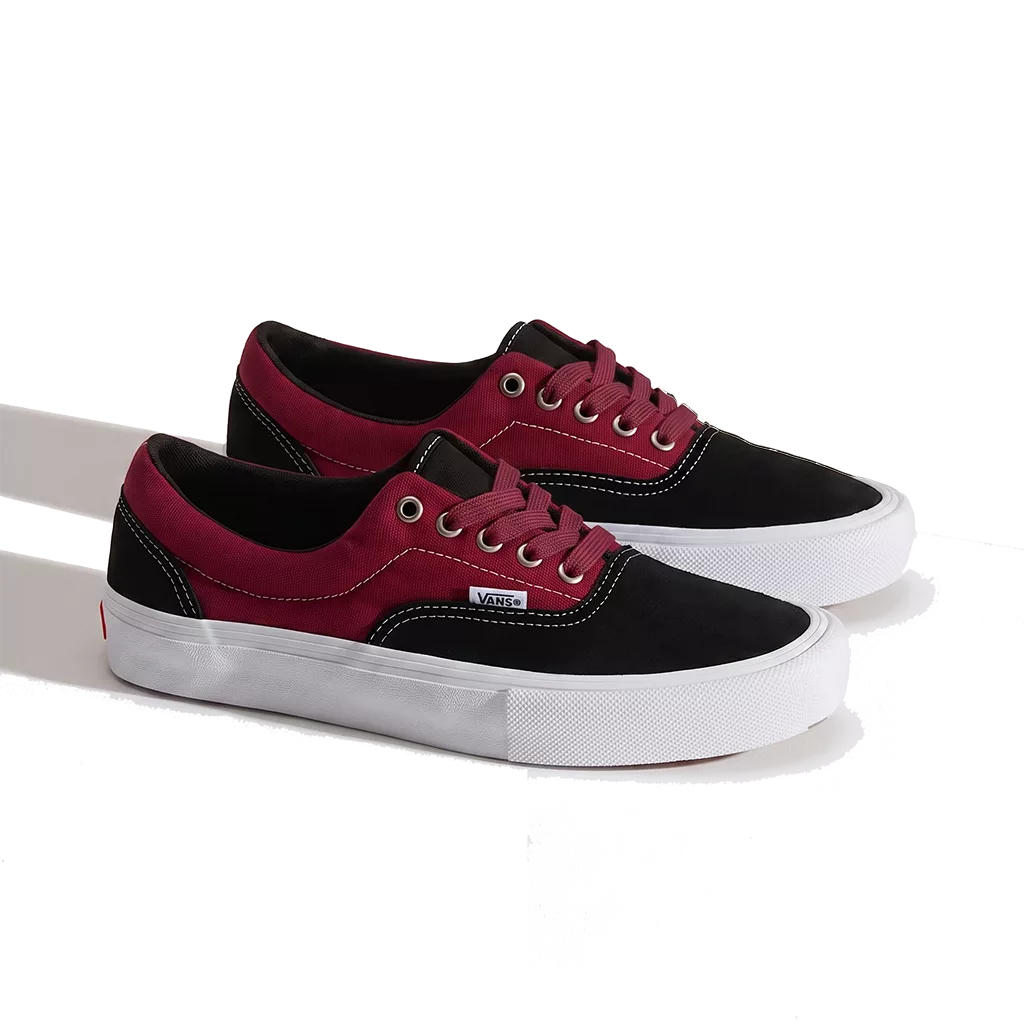 Lacets plats et larges 90 cm rouge bourgogne pour Vans Era
