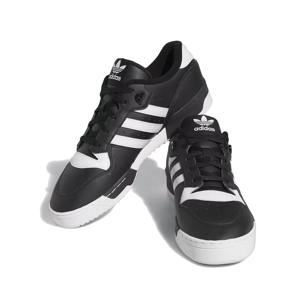 Lacets plats et larges noir ébène 125 cm pour Adidas Rivalry Low