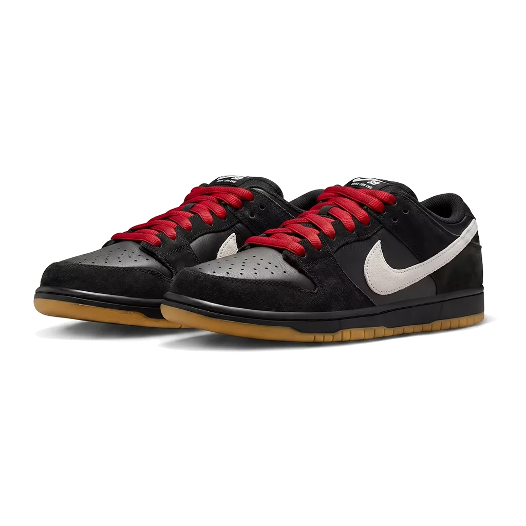 Lacets plats et larges 125 cm rouge passion pour Nike SB Dunk Low