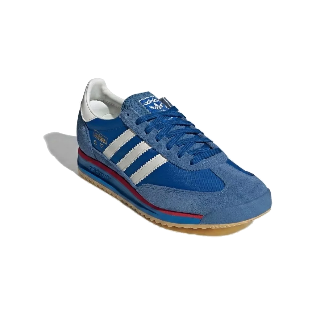Lacets plats et larges 110 cm bleu royal pour Adidas SL 72 RS