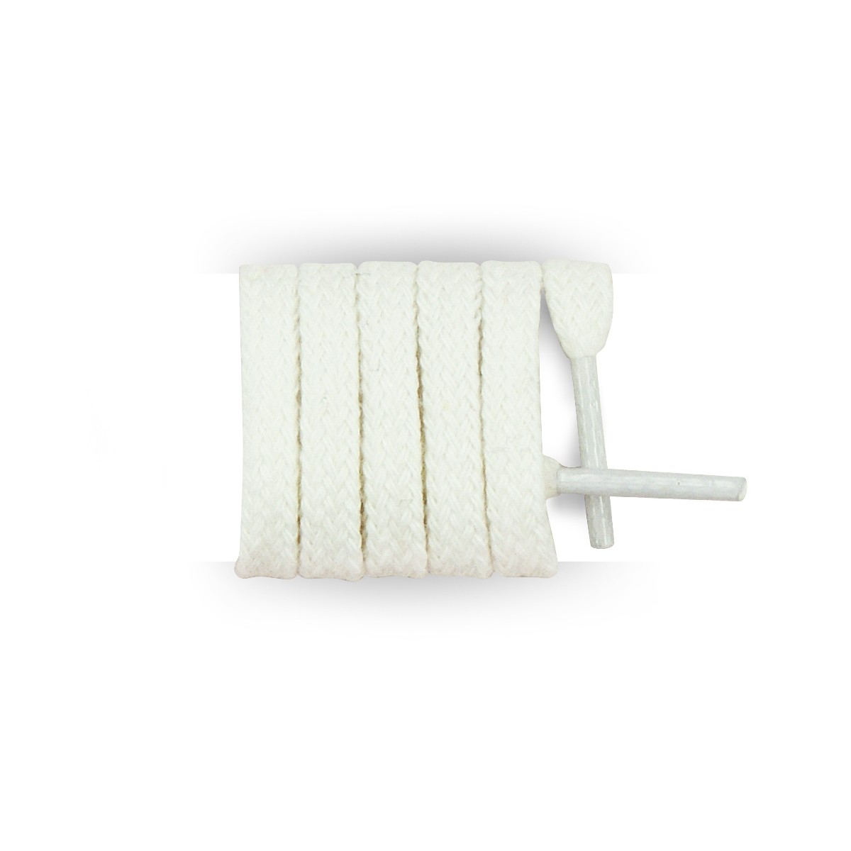 Lacets plats & fins blanc neige