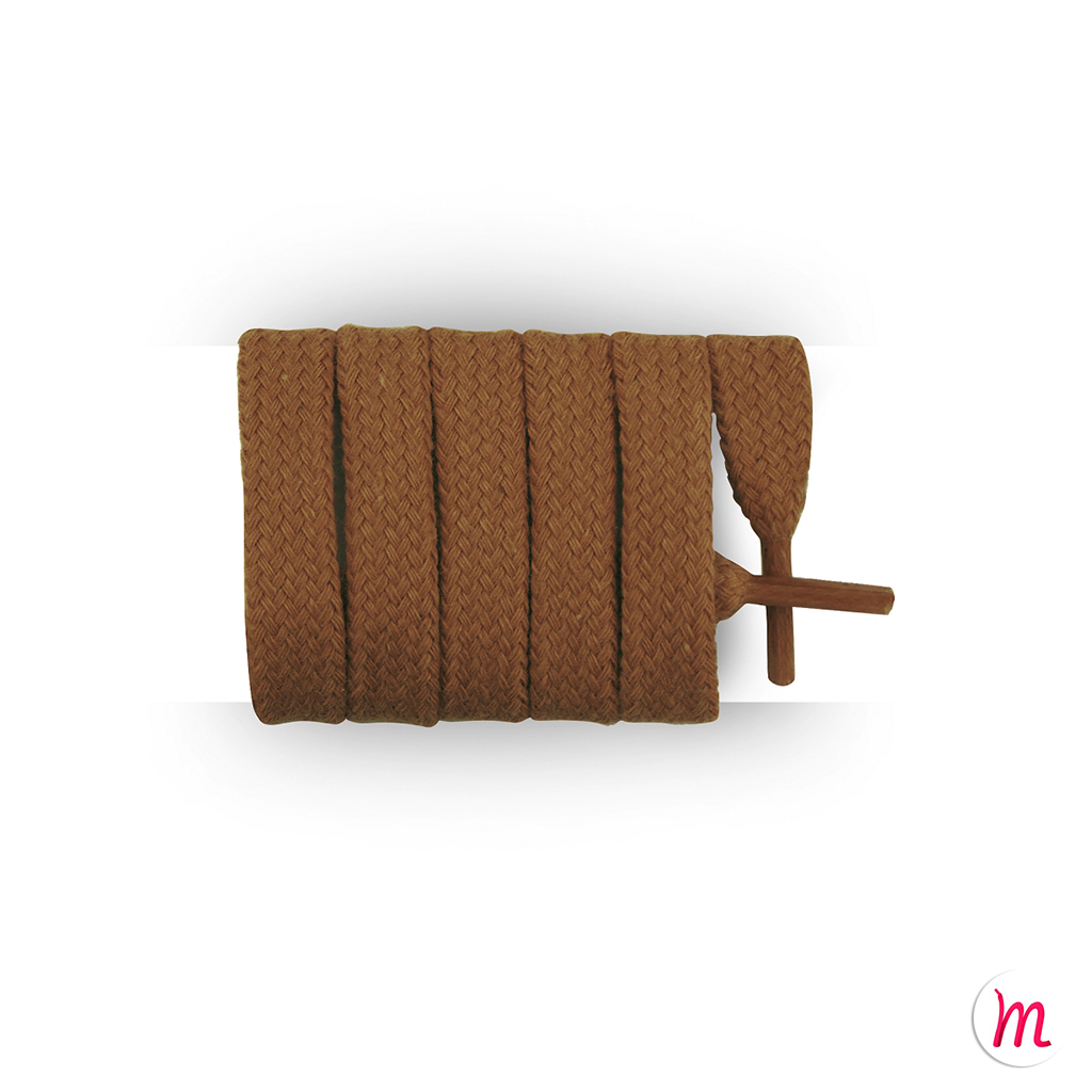 Lacets plats & larges marron acajou