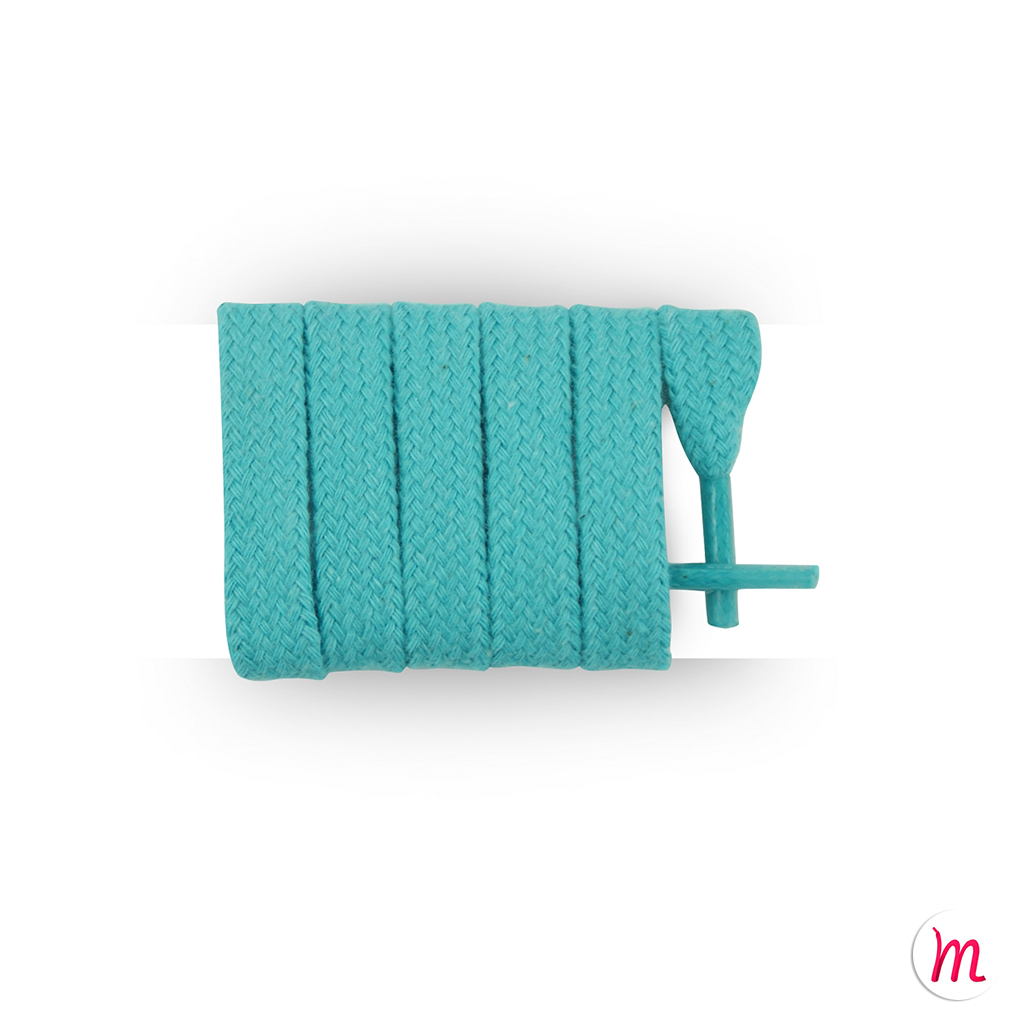Lacets plats & larges bleu turquoise