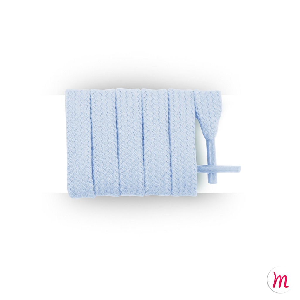 Lacets plats & larges bleu ciel