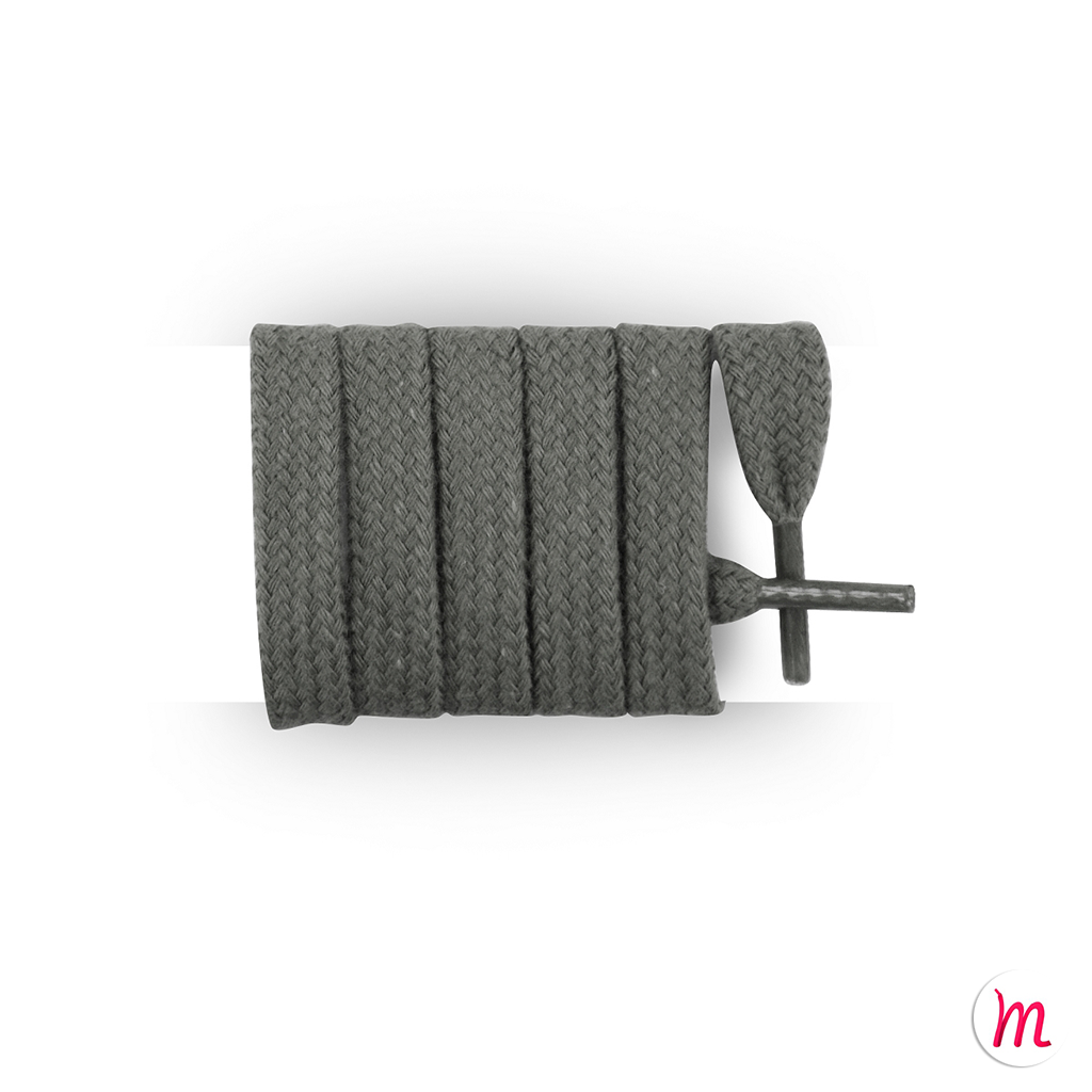 Lacets plats & larges gris source