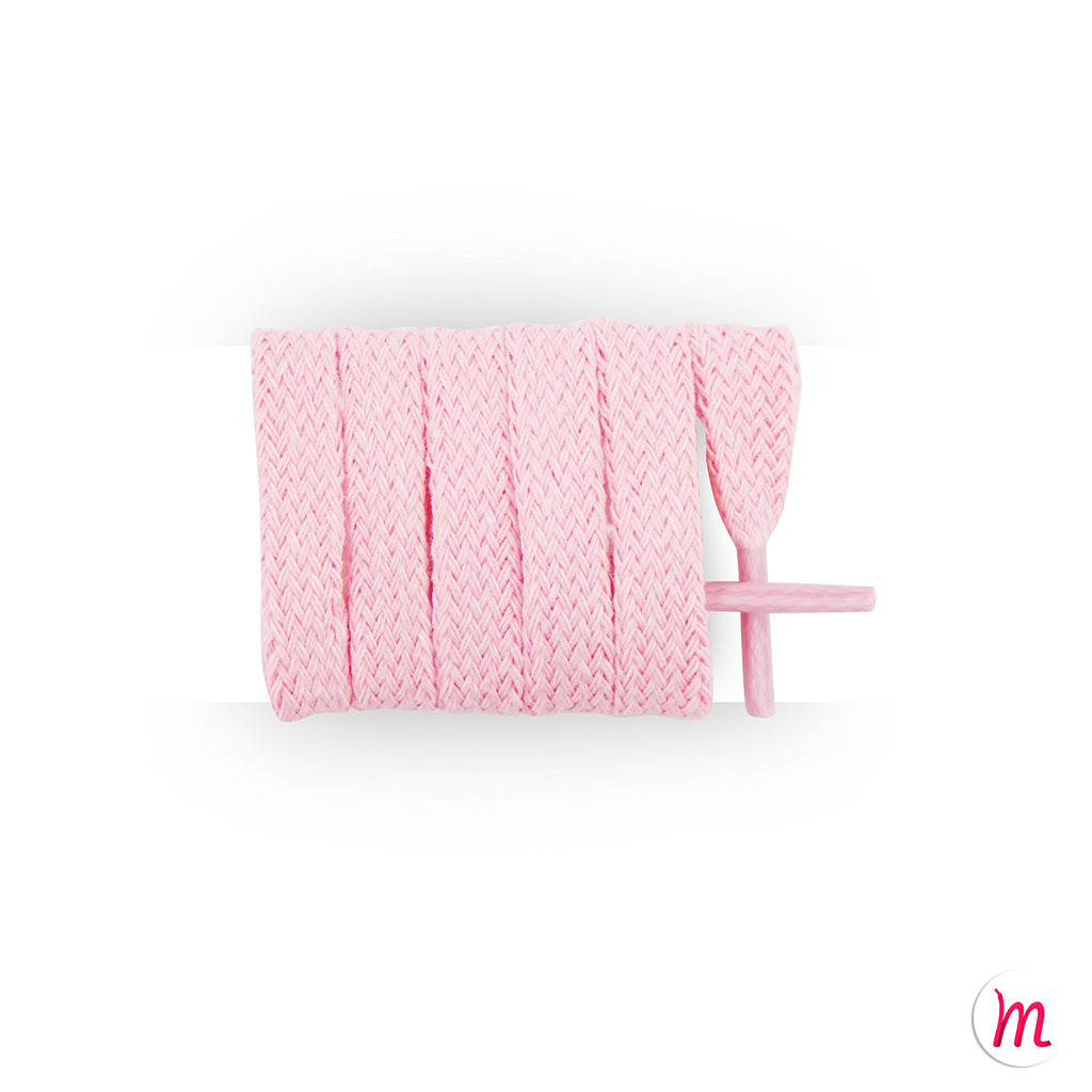 Lacets plats & larges rose oeillet