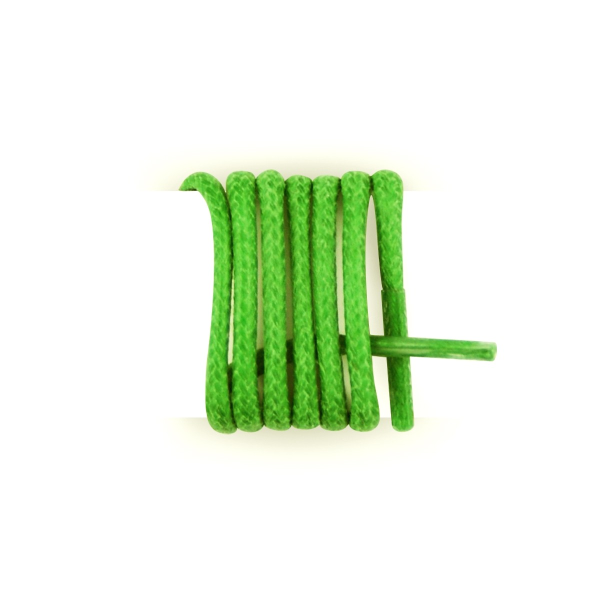 Lacets ronds & fins cirés vert pastourelle