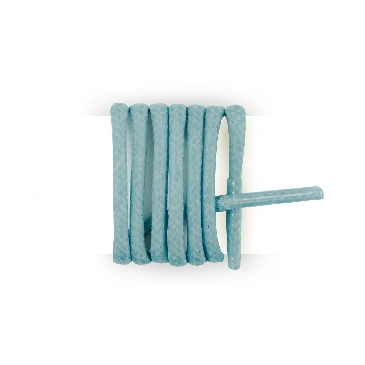 Lacets ronds & fins cirés vert d'eau