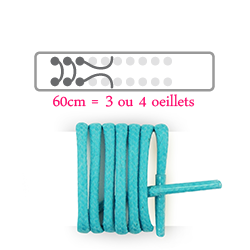 Lacets ronds et fins cirés 60 cm