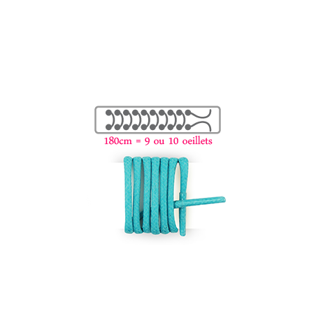 Lacets ronds et fins cirés 180 cm