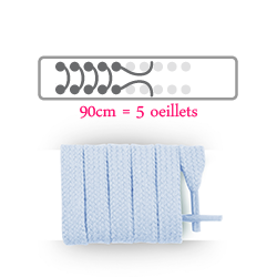 Lacets plats et larges de longueur 90 cm
