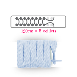 Lacets plats et larges longueur 150 cm