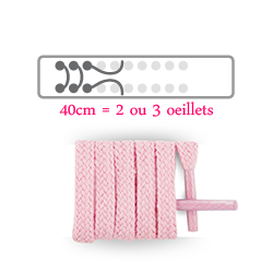 Lacets plats et fins longueur 40 cm