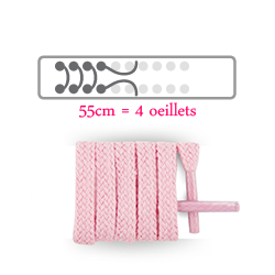 Lacets plats et fins longueur 55 cm