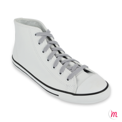 lacets plats et larges longueur 150 cm largeur 7 mm longueur couleur gris garenne