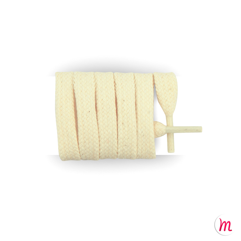 lacets plats et larges longueur 150 cm largeur 7 mm longueur couleur beige vent