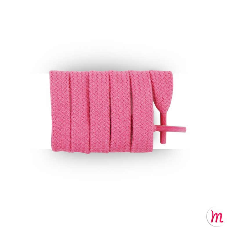 lacets plats et larges longueur 90 cm largeur 7 mm longueur couleur rose litchy