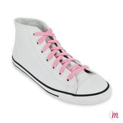 lacets plats et larges longueur 90 cm largeur 7 mm longueur couleur rose œillet