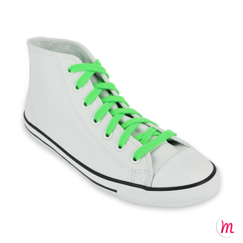 lacets plats et larges longueur 125 cm largeur 7 mm longueur couleur vert fluo