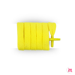 lacets plats et larges longueur 125 cm largeur 7 mm longueur couleur jaune canaris
