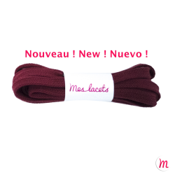 lacets plats et larges longueur 110 cm largeur 7 mm longueur couleur rouge bourgogne