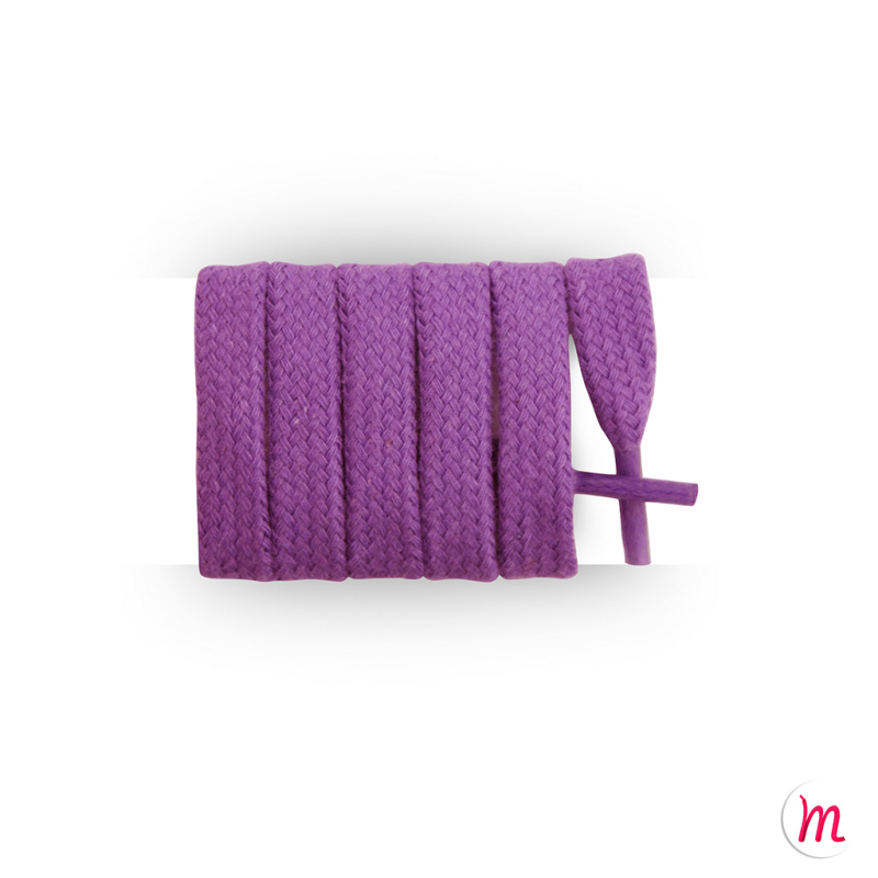 lacets plats et larges longueur 110 cm largeur 7 mm longueur couleur violet digital
