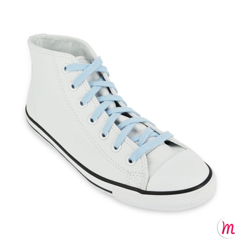 lacets plats et larges longueur 110 cm largeur 7 mm longueur couleur bleu ciel