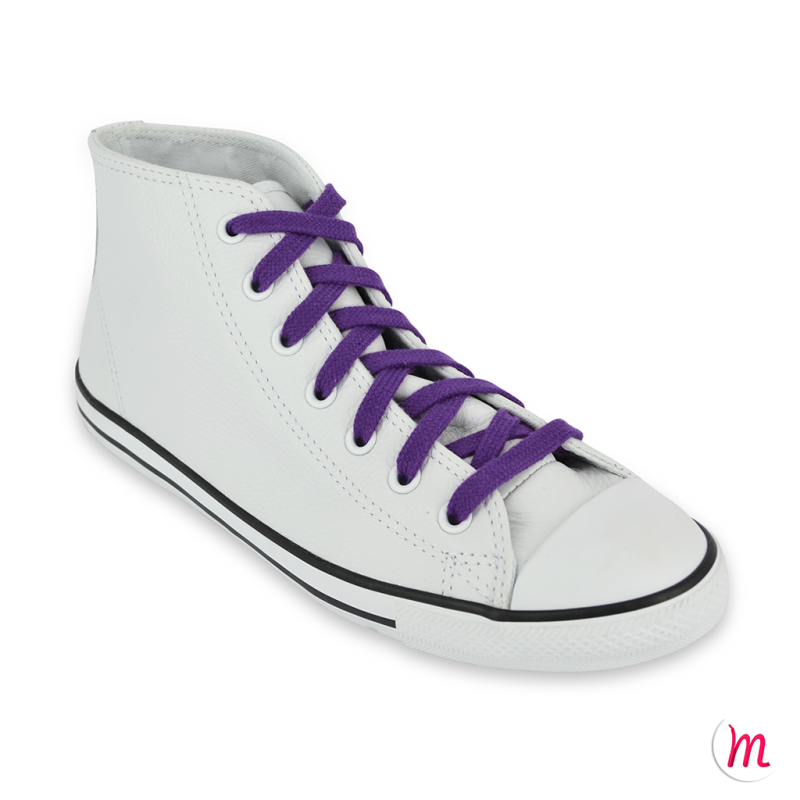 lacets plats et larges longueur 110 cm largeur 7 mm longueur couleur violet digital