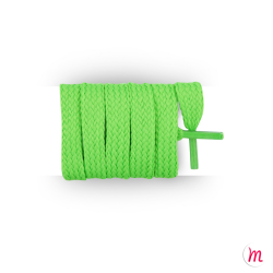 lacets plats et larges longueur 180 cm largeur 7 mm longueur couleur vert fluo