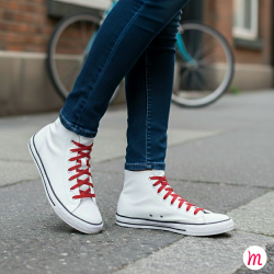 lacets plats et larges longueur 180 cm largeur 7 mm longueur couleur rouge passion