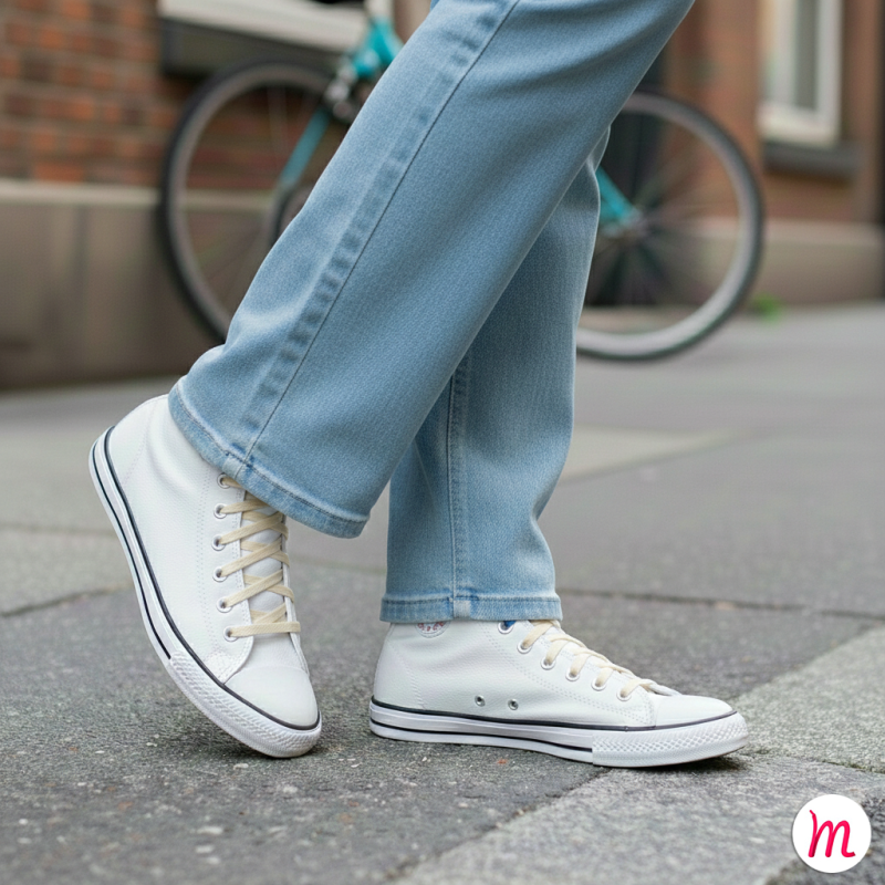 lacets plats et larges longueur 90 cm largeur 7 mm longueur couleur beige vent