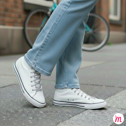 lacets plats et larges longueur 90 cm largeur 7 mm longueur couleur gris garenne