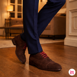 lacets ronds et fins cirés longueur 90 cm rouge passion