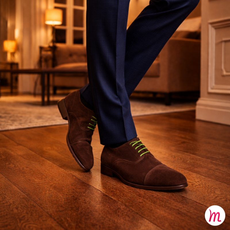 lacets ronds et fins cirés longueur 45 cm vert pastourelle