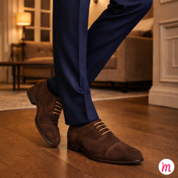 lacets ronds et fins cirés longueur 45 cm café glacé