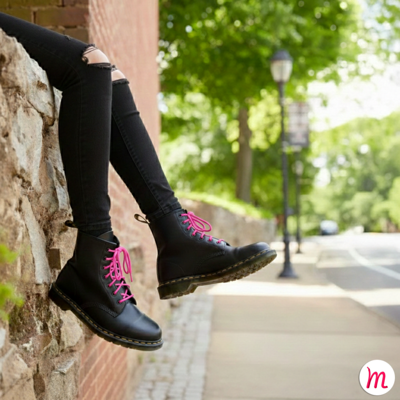 lacets ronds et épais longueur 180 cm rose fluo