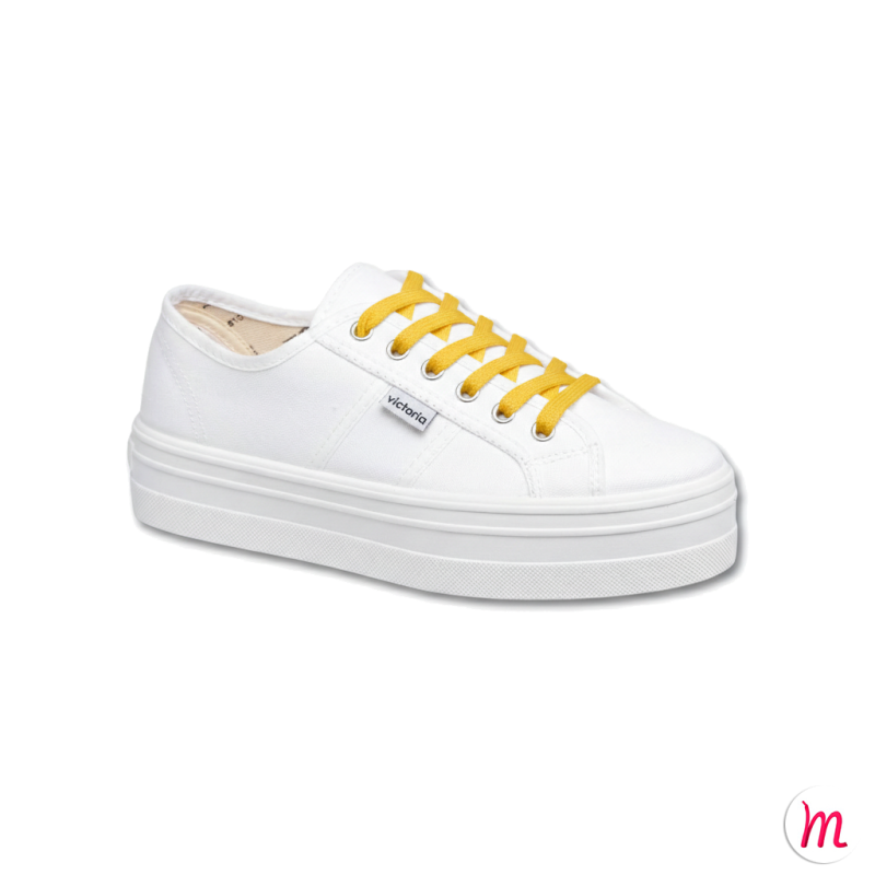 lacets plats et fins longueur 55 cm largeur 4 mm couleur jaune canaris