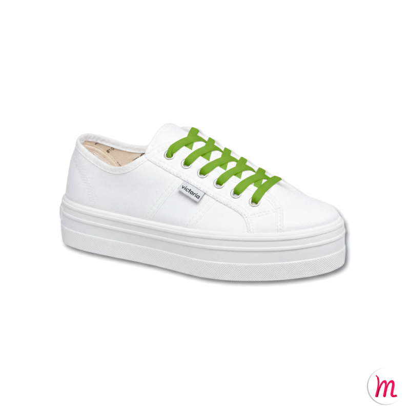 lacets plats et fins longueur 55 cm largeur 4 mm couleur vert pastourelle