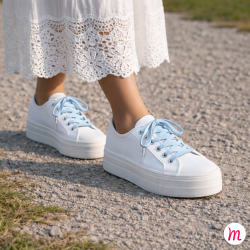 lacets plats et fins longueur 120 cm largeur 4 mm couleur bleu ciel