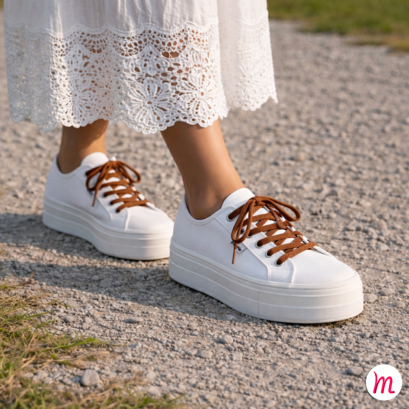 lacets plats et fins longueur 55 cm largeur 4 mm couleur marron acajou