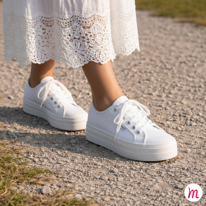 lacets plats et fins longueur 40 cm largeur 4 mm couleur blanc neige