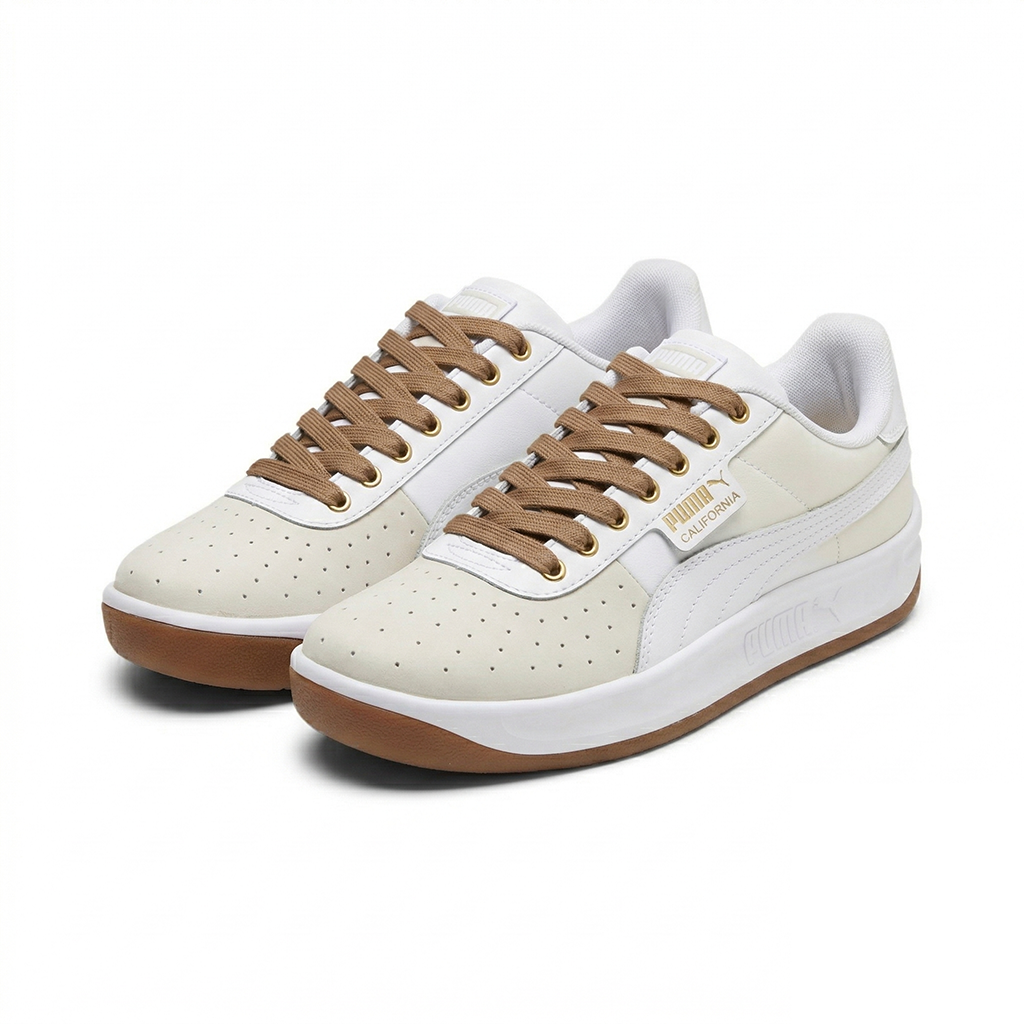 Lacets plats et larges 90 cm blanc neige pour Puma California