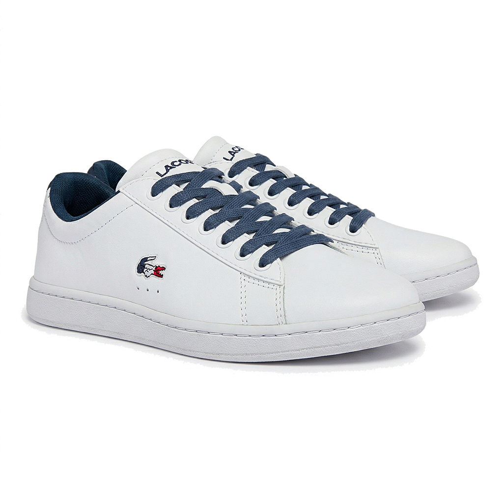 Lacets plats et larges 90 cm blanc neige pour Lacoste Carnaby Evo