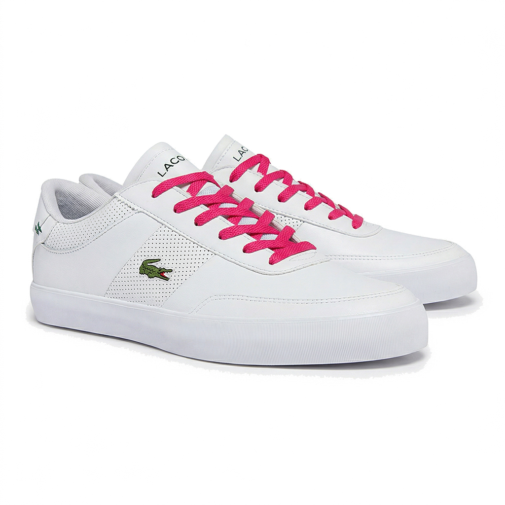 Lacets plats et larges 90 cm blanc neige pour Lacoste Court Master
