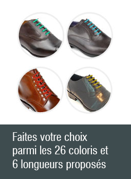 Lacets ronds et fins cirés : faites votre choix parmi les 26 coloris et les 6 longueurs proposés